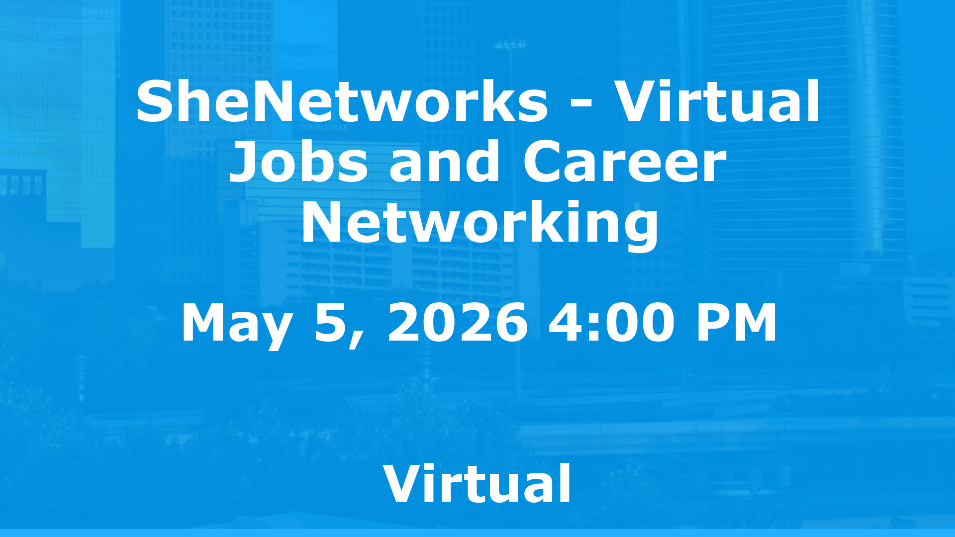 SheNetworks - Virtual Jobs and Career Networking event image
